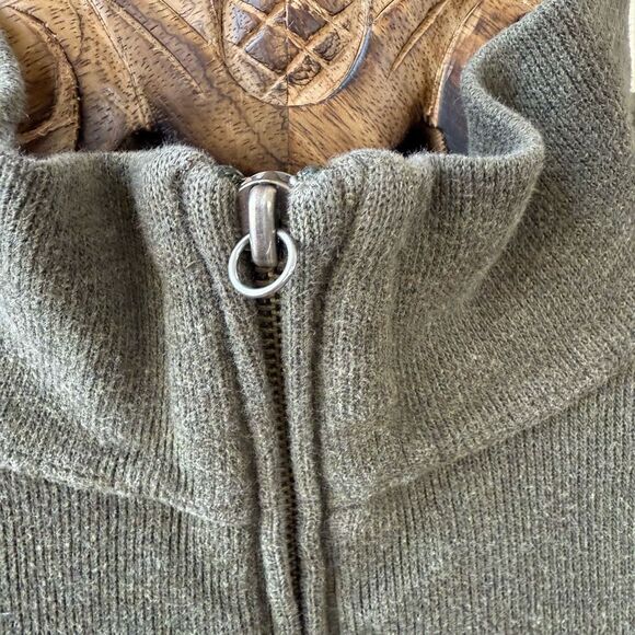 Polo Ralph Lauren Olive Green Cotton Quarter Zip Sweater XL - Picture 4 of 6